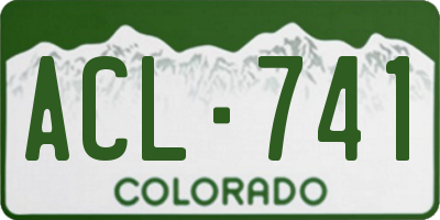 CO license plate ACL741