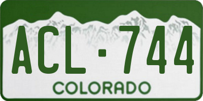 CO license plate ACL744