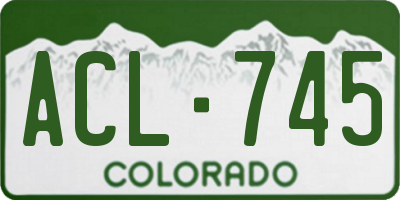 CO license plate ACL745