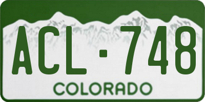 CO license plate ACL748