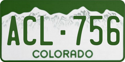 CO license plate ACL756