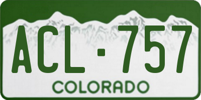 CO license plate ACL757