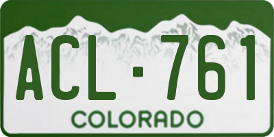CO license plate ACL761