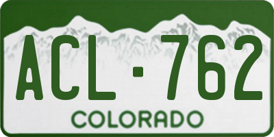 CO license plate ACL762
