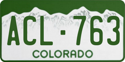CO license plate ACL763