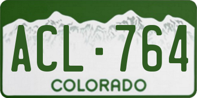 CO license plate ACL764