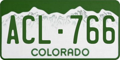 CO license plate ACL766