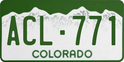 CO license plate ACL771
