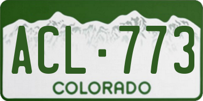 CO license plate ACL773
