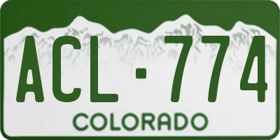 CO license plate ACL774