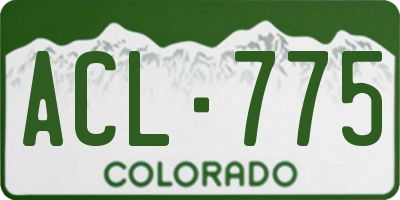 CO license plate ACL775