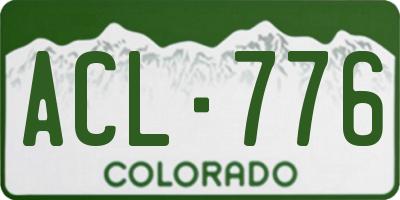 CO license plate ACL776