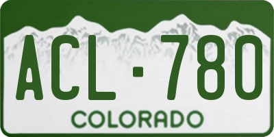 CO license plate ACL780