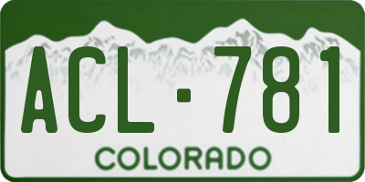 CO license plate ACL781