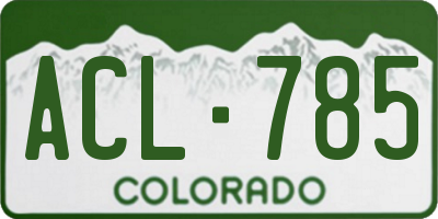 CO license plate ACL785