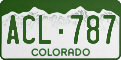 CO license plate ACL787