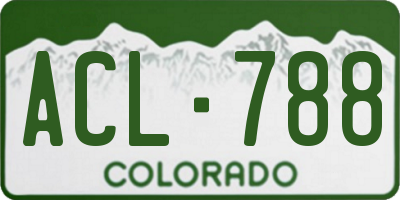 CO license plate ACL788