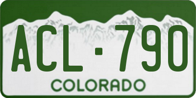 CO license plate ACL790