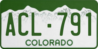 CO license plate ACL791