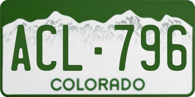 CO license plate ACL796