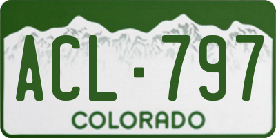 CO license plate ACL797