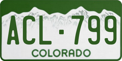 CO license plate ACL799