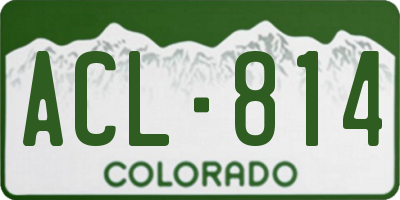 CO license plate ACL814