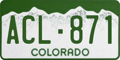 CO license plate ACL871