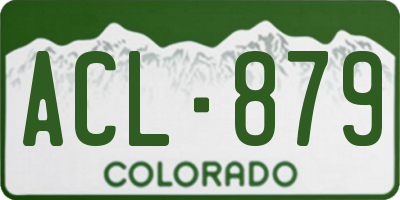 CO license plate ACL879