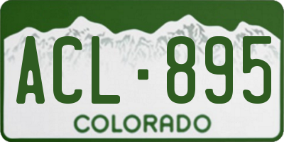 CO license plate ACL895
