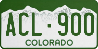 CO license plate ACL900