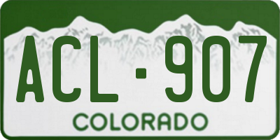 CO license plate ACL907