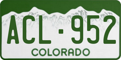 CO license plate ACL952