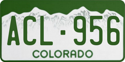 CO license plate ACL956