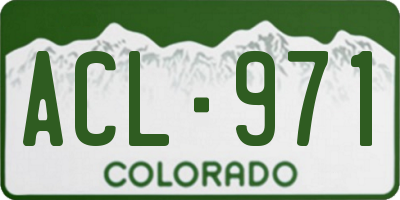 CO license plate ACL971