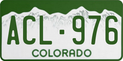 CO license plate ACL976