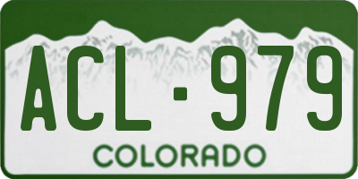 CO license plate ACL979