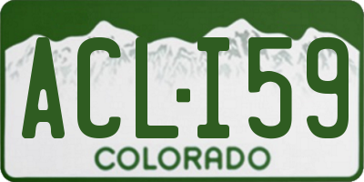 CO license plate ACLI59