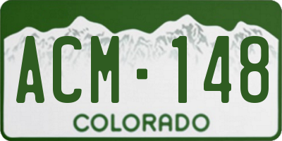 CO license plate ACM148