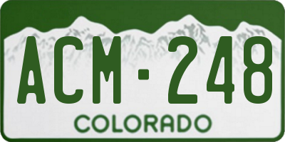 CO license plate ACM248