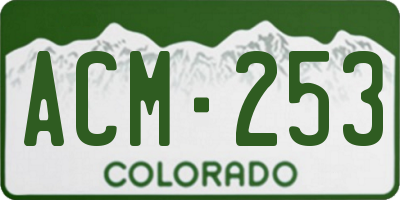 CO license plate ACM253