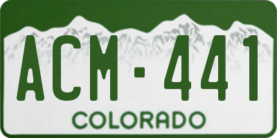 CO license plate ACM441