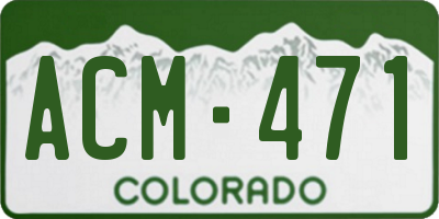 CO license plate ACM471