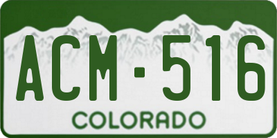 CO license plate ACM516