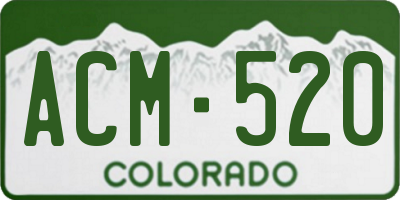 CO license plate ACM520