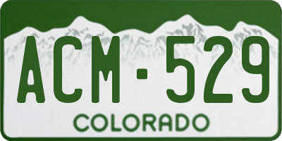 CO license plate ACM529