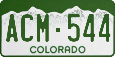 CO license plate ACM544