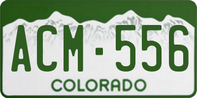 CO license plate ACM556