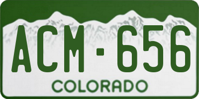 CO license plate ACM656