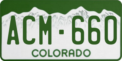 CO license plate ACM660